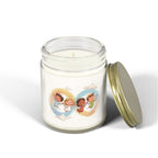 Coconut Apricot Scented Candle (4oz or 9oz) — Several Scents & Unscented, Cute Flying Kids Label