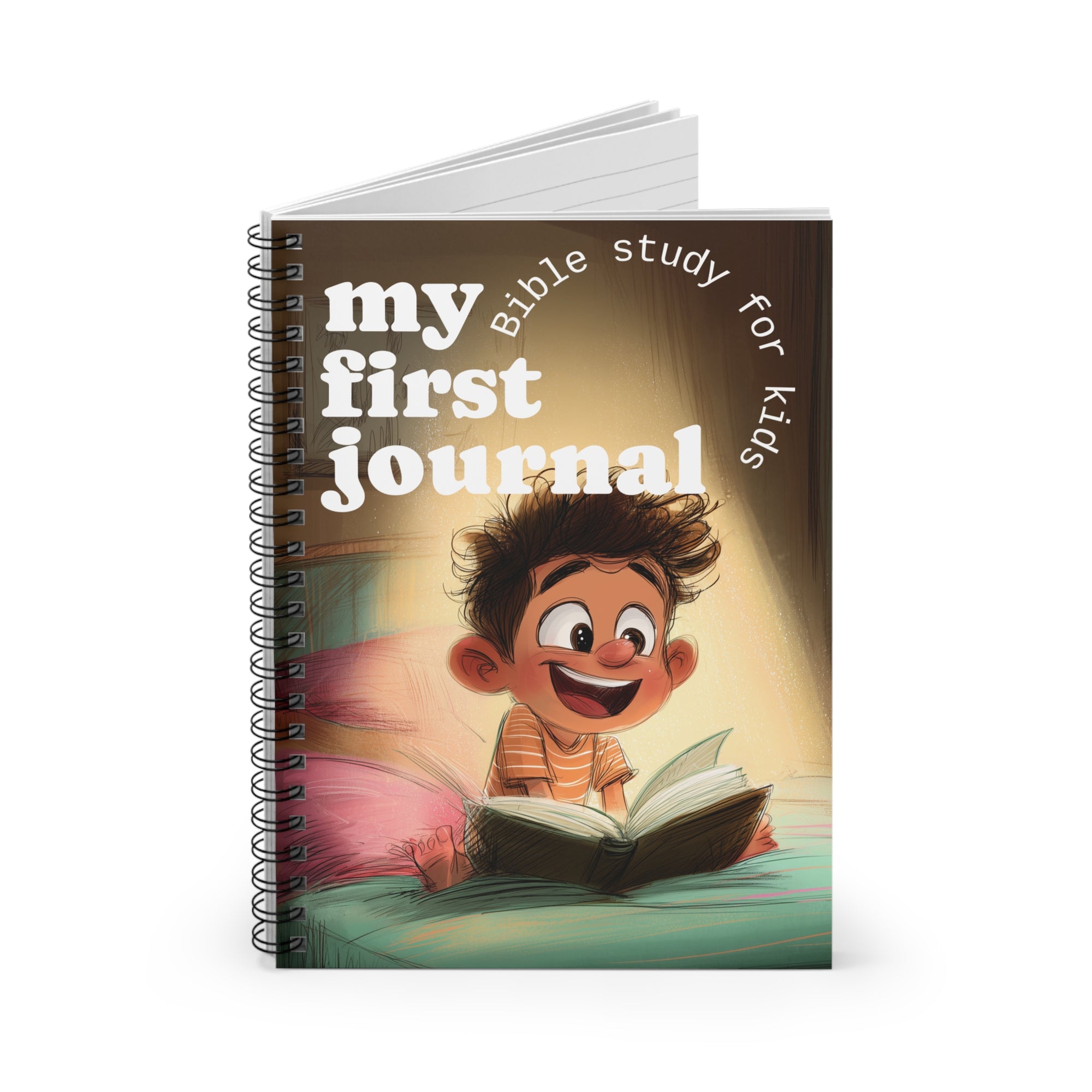 My First Journal — Kids Bible Study Spiral Notebook - Boy