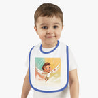 Baby Contrast Trim Jersey Bib - Cute little boy angel