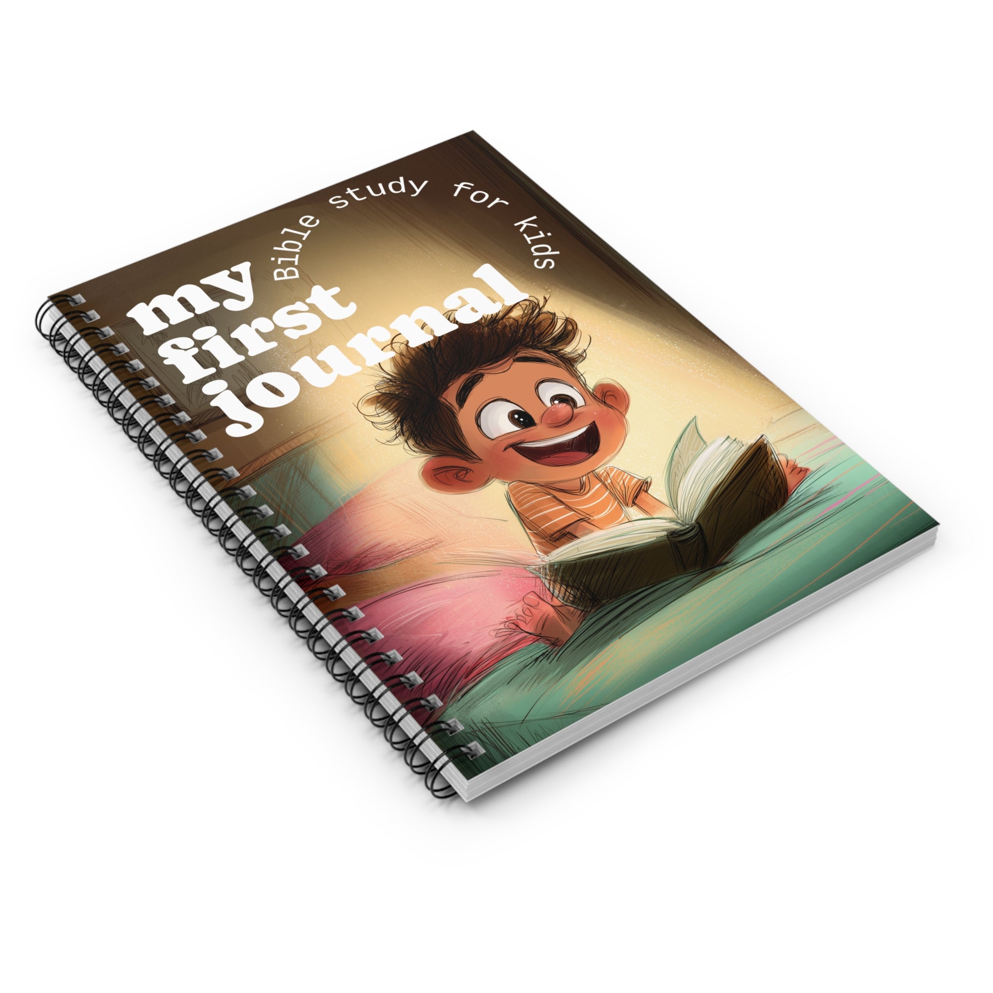 My First Journal — Kids Bible Study Spiral Notebook - Boy
