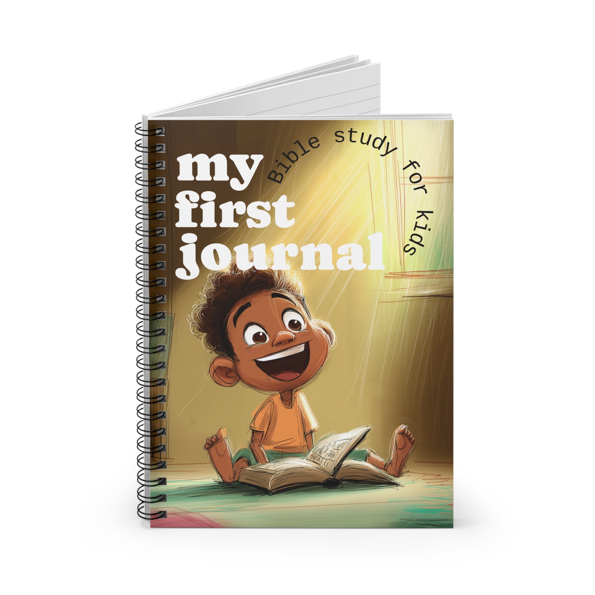 My First Journal — Kids Bible Study Spiral Notebook - Boy