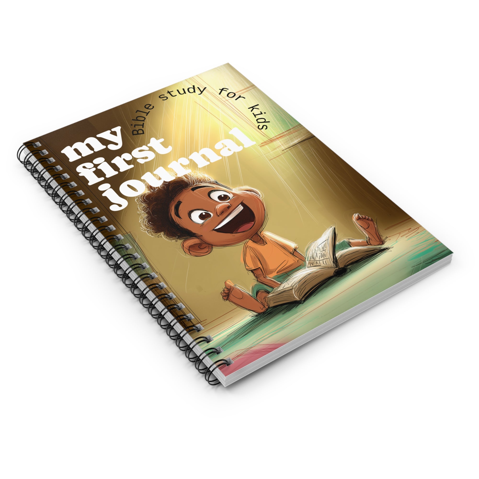 My First Journal — Kids Bible Study Spiral Notebook - Boy