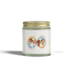 Coconut Apricot Scented Candle (4oz or 9oz) — Several Scents & Unscented, Cute Flying Kids Label