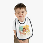 Baby Contrast Trim Jersey Bib - Cute little boy angel