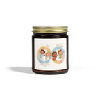 Coconut Apricot Scented Candle (4oz or 9oz) — Several Scents & Unscented, Cute Flying Kids Label
