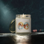 Coconut Apricot Scented Candle (4oz or 9oz) — Several Scents & Unscented, Cute Flying Kids Label